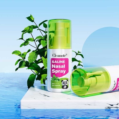 kwaliteit 60 ml Zoutoplossing Neusspray Mint CleaNote voor Rinitis Koud Allergieën Verstopte neus Geïrriteerde neus fabriek